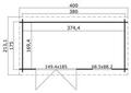 Friggebod Amira 380 x 175 cm 6,34 m² Lasita Maja